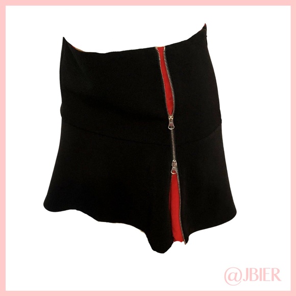 Thakoon Zipper Ponte Flared Hem Fluted Silk Mini - Picture 3 of 10